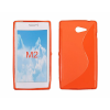 Sony Xperia M2/M2 Aqua D2305/D2403, Szilikon tok, S-Case, narancs