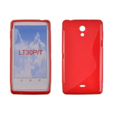 Sony Xperia T LT30i, Szilikon tok, S-Case, piros tok és táska