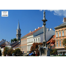 Sopron tányéralátét könyöklő + hátoldalon Sopron várostérképe térkép