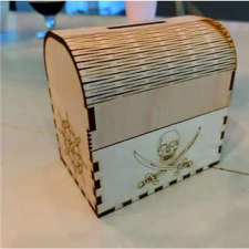  Sorsjegy gyűjtő doboz, nászajándékdoboz esküvőre kalóz láda dekorációs kellék