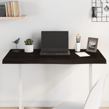  sötétbarna kezelt tömör tölgyfa asztallap 100x50x(2-6) cm bútor