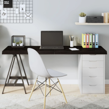  sötétbarna kezelt tömör tölgyfa asztallap 160x60x(2-6) cm bútor