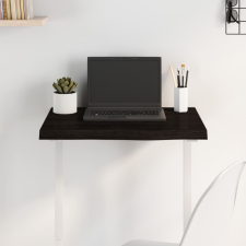  sötétbarna kezelt tömör tölgyfa asztallap 60x40x(2-4) cm bútor