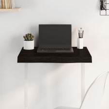  sötétbarna kezelt tömör tölgyfa asztallap 60x50x(2-6) cm bútor