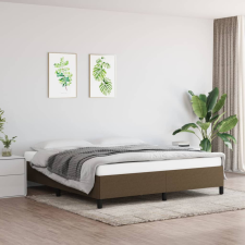  sötétbarna szövet ágykeret matrac nélkül 160 x 200 cm ágy és ágykellék