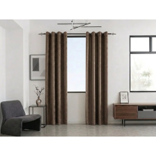  Sötétítő függöny LOOM VELVET 140x250 cm, barna Felfüggesztés: Fém gyűrűk lakástextília