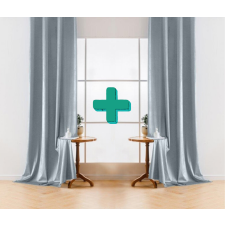  Sötétítő függöny VELVET szürke-kék 140x250 cm (2 db), fém karikák lakástextília