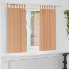  Sötétítő függönyök 2 pcs Világosbarna 175 x 140 cm Poliészter lakástextília