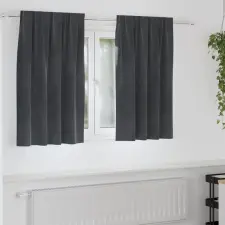  Sötétítő függönyök 2 pcs Világosszürke 140 x 140 cm Bársony lakástextília