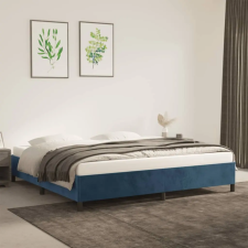  sötétkék bársony ágykeret matrac nélkül 200x200 cm ágy és ágykellék