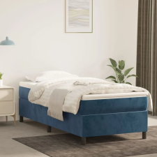  sötétkék bársony ágykeret matrac nélkül 80 x 200 cm ágy és ágykellék