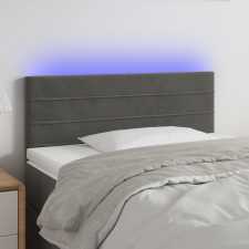  Sötétszürke bársony LED-es fejtámla 80 x 5 x 78/88 cm ágy és ágykellék
