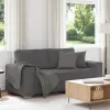  Sötétszürke kordbársony szövet loveseat kanapé 180x77x82 cm