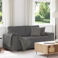  Sötétszürke kordbársony szövet loveseat kanapé 180x77x82 cm bútor