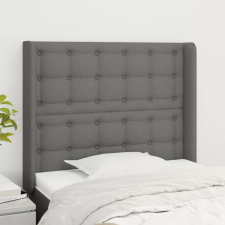  sötétszürke szövet fejtámla szárnyakkal 83x16x118/128 cm ágy és ágykellék