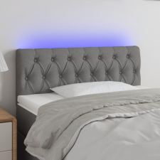  Sötétszürke szövet LED-es fejtámla 100 x 7 x 78/88 cm ágy és ágykellék