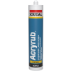 Soudal Acryrub fekete 310ml-Festhető tömítő