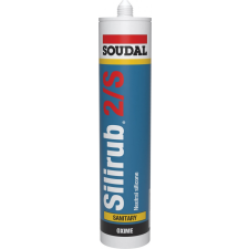 Soudal Silirub 2S szaniter neutrális tisztafehér 300 ml RAL9010 barkácsolás, csiszolás, rögzítés