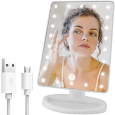 Soulima LED sminktükör, 11,9x16,3x27 cm, USB töltés smink kiegészítő