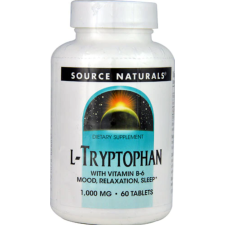 Source Naturals L-triptofán B6 vitaminnal, 1000 mg, 60 db, Source Naturals gyógyhatású készítmény