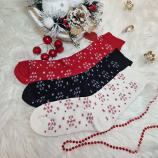 Sox World Karácsonyi mintás VASTAG zokni 3 pár/cs (hópihe)