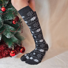 Sox World Női rénszarvas mintás térdzokni Sötét szürke női zokni
