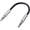 SpeaKa Professional Jack Audio Csatlakozókábel [1x Jack dugó, 3,5 mm-es - 1x Jack dugó, 3,5 mm-es] 10.00 cm Fekete SuperSoft köpeny (SP-7870496)