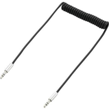 SpeaKa Professional Jack Audio Csatlakozókábel [1x Jack dugó, 3,5 mm-es - 1x Jack dugó, 3,5 mm-es] 1.00 m Fekete Spirálkábel kábel és adapter