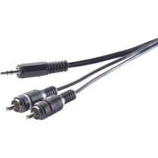 SpeaKa Professional Jack - RCA audio kábel, 1x 3,5 mm jack dugó - 2x RCA dugó, 5 m, szürke, SpeaKa Professional 325226 (SP-1300904) kábel és adapter