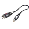 SpeaKa Professional RCA Audio Y adapter [2x RCA dugó - 1x RCA alj] Fekete (SP-7869924)