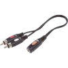 SpeaKa Professional RCA / Jack Audio Csatlakozókábel [2x RCA dugó - 1x Jack alj, 3,5 mm-es] 1.50 m Fekete (SP-7870256)