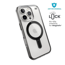 SPECK Antimicrobal hátlaptok iPhone 16 Pro átlátszó Magsafe fekete tok és táska
