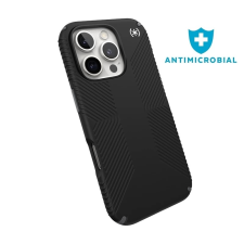 SPECK Antimicrobal hátlaptok iPhone 16 Pro fekete tok és táska