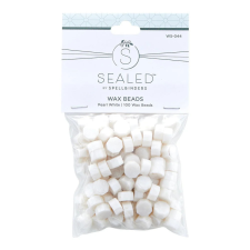 Spellbinders Viaszgyöngy - Pearl White - Gyöngyház fehér - Wax Bead (100 db) pecsételés