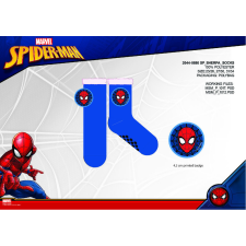Spiderman csúszásgátlós meleg téli zokni gyerekeknek - sherpa zokni - sötétkék - 27-30 gyerek zokni