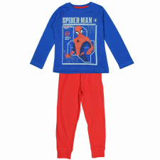  Spiderman hosszú pizsama, 1208-as modell, kék/piros, 128 cm, 8 év gyerek hálóing, pizsama