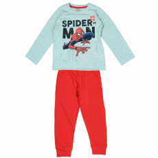  Spiderman hosszú pizsama, 1219-es modell, szürke/piros, 110 cm, 5 év
