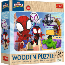 Spidey és csodálatos barátai fából készült puzzle 24 darabos puzzle, kirakós