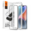 Spigen AGL03725 Apple iPhone 13 / 13 Pro / 14 / 16E Spigen GlastR Align Master HD edzett üveg képernyővédő fólia, felhelyezést segítő kerettel, Fekete