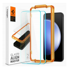 Spigen AlignMaster Glas.tR Samsung Galaxy S23 FE Tempered kijelzővédő fólia (2db) mobiltelefon kellék