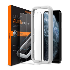 Spigen Alignmaster iPhone 11 kijelzővédő üveg, 2 db mobiltelefon kellék