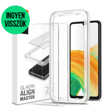 Spigen AlignMaster Samsung Galaxy A33 5G Tempered kijelzővédő fólia (2db) mobiltelefon kellék