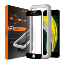 Spigen alm fc képernyővédő üveg (2.5d, ujjlenyomatmentes, extra karcálló, 9h, ultravékony, 0.3mm, színkiemelés) fekete agl01294 mobiltelefon kellék