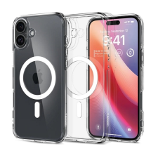 Spigen Apple iPhone 16 crystal hybrid szilikon telefonvédő (ütésállóság, műanyag keret, magsafe) átlátszó tok és táska