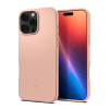 Spigen Apple iPhone 16 Pro Max, Műanyag hátlap védőtok + szilikon keret, ultravékony, Magsafe töltővel kompatibilis, Spigen Thin Fit Mag, rózsaszín