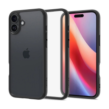 Spigen Apple iPhone 16 ultra hybrid műanyag telefonvédő (ütésállóság, légpárnás keret) átlátszó/fekete tok és táska