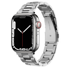 Spigen Apple Watch 1-6, SE (38 / 40 mm), fém pótszíj, Spigen Modern Fit, ezüst okosóra kellék