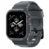 Spigen Apple Watch 4 / 5 / 6 / 7 / 8 / 9 / SE / SE2 okosóra tok és szíj, 42/44/45mm, TPU / szilikon, szürke, Spigen Rugged Armor Pro