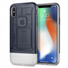 Spigen Classic C1 tok iPhone X - grafitszürke tok és táska