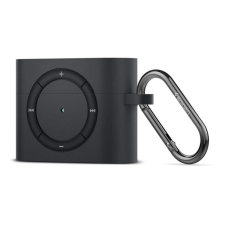 Spigen classic shuffle szilikon tok (karabiner) fekete Apple airpods pro mobiltelefon kellék